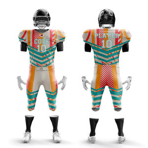 Ensemble de maillots de football américain à manches courtes en polyester respirant pour jeunes garçons grande taille tarifs d'usine directs 100% avec logo personnalisé - Product Image 1