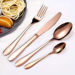 Ensembles de couverts modernes de luxe avec un design unique, ensemble de 4 couverts en acier inoxydable pour mariage/fête/maison/hôtel en vente - Product Image 6