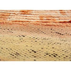 Tapis en laine géométrique 3D Nuray Classic rouge et orange noué à la main pour la maison - Grand tapis rectangulaire pour salon et couloir - Modèle - Product Image 3