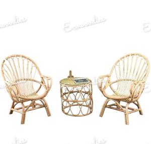 Juego de sillas de bambú natural de alta calidad con diseño moderno otomano para el hogar, sala de estar, aplicación de hotel y parque al aire libre - Product Image 5