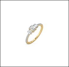 Anillo Solitario Duradero de Oro de 9 Quilates con Diamante Cultivado en Laboratorio y Esmeralda Central, 0.5-0.52 Ct, Certificado IGI, Grado EF VS-VVS para Mujer, de Fábrica - Product Image 5