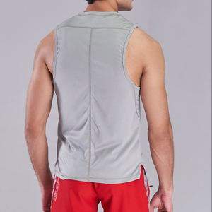 Débardeurs d'entraînement à séchage rapide pour hommes, chemise musculaire anti-bactérienne, gilet athlétique de gymnastique sans manches, vente en gros - Product Image 2
