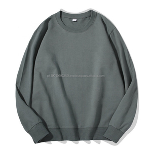 สเวตเชิ้ตฮิปฮอปบ็อกซี่สำหรับผู้ชายโอเวอร์ไซส์ผ้าฝ้ายโพลีเอสเตอร์คอลูกเรือทำจากโพลีเอสเตอร์สำหรับฤดูหนาว - Product Image 4