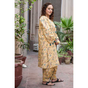 Camisa de Lino con Estampado Floral SL-62007 con Decoración de Borlas (1 Pieza) - Product Image 2