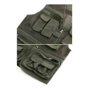 Gilet cargo décontracté pour hommes avec fermeture à glissière Trendy Multi-Pocket Layered Short Breathable for Outdoor Summer Use - Product Image 6