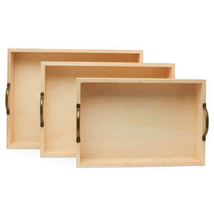 Plateau de service alimentaire en bois pour cuisine à domicile et utilisation sur table Plateau en bois classique de grande taille Emballage personnalisé à bas prix - Product Image 5