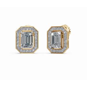 ต่างหูเพชรทรงมงกุฎประดับมรกต 14 กะรัต ทนทาน ผลิตจากเพชรเลี้ยงในห้องปฏิบัติการ ขายส่งจำนวนมาก รับผลิตแบบ OEM - Product Image 5