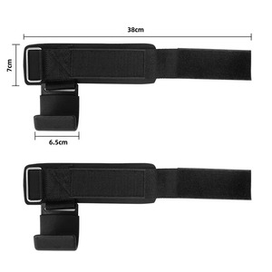 Weight <b>Lifting</b> Hook Grips With Wrist Wraps Hand-<b>Bar</b> Wrist Strap Gym Fitness Hook Weight Strap Pull-Ups Power <b>Lifting</b> Gloves - Product Image 3