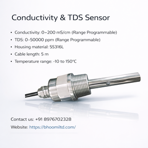 Sensor de Conductividad y TDS en Línea para Monitoreo de Calidad del Agua, Uso Industrial y de Laboratorio - Product Image 2