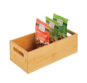 Mangowood Storage Bin Container, Drawer Organizer Crate <b>Boxes</b> with Handles for Kitchen Pantry Cabinet, <b>Shelves</b> - Product Image 1