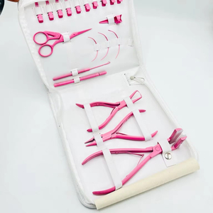 Kit de Pinzas Profesionales para Extensiones de Cabello, Acero Inoxidable de Grado Quirúrgico, Incluye Aguja de Gancho, Uso Comercial, Color Personalizado - Product Image 5