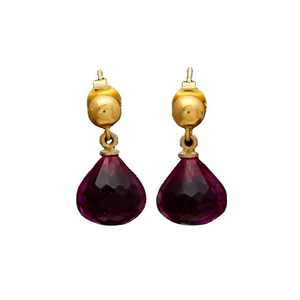 925ต่างหูเงินสเตอร์ลิงต่างหูห้อยแบบเรียบง่ายสวมใส่ได้ทุกวันเครื่องประดับสำหรับผู้หญิงพลอยพลอยสีชมพูทัวร์มาลีนสวยงาม - Product Image 1