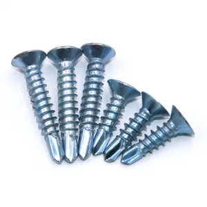 For Light Steel Keel Link Fixing Carbon Steel C1022A Cross Recessed Countersunk Head Tapping And Self-drilling Screws