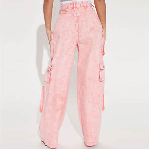 กางเกงยีนส์ผู้หญิงคุณภาพสูง ยอดนิยม ระบายอากาศดี ดีไซน์เรียบง่าย สวมใส่สบาย ผ้าเนื้อนุ่ม สีตามสั่ง - Product Image 3