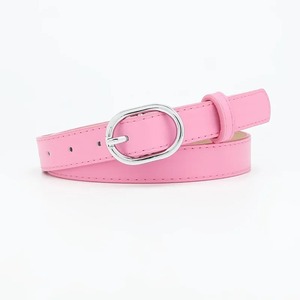เข็มขัดแฟชั่นใหม่สำหรับผู้หญิงหนัง PU อเนกประสงค์เข็มขัดโลหะรูปไข่หัวเข็มขัดกางเกงยีนส์สไตล์ลำลองอุปกรณ์เสื้อผ้า - Product Image 6