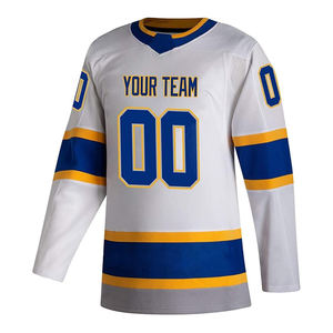 Uniforme de Hockey sur glace de haute qualité vêtements de sport manches complètes 100% Polyester léger Logo personnalisé et nom d'équipe Oem - Product Image 5