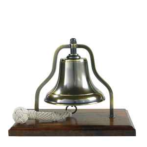 Luxury Desktop Bell <b>Decorative</b> Luxury Table Bells Customized Titanic Ship Bells With Wooden Base Nautical Home Decoration Items - Product Image 5