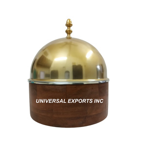 Marmite en acier inoxydable martelé miroir poli à la main Designer casserole nouveauté luxe métal chauffe-plats - Product Image 3