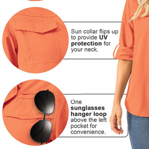 เสื้อตกปลาผู้หญิง ผ้าโพลีเอสเตอร์ผสมสแปนเด็กซ์ ระบายอากาศได้ดี แขนยาว สไตล์ใหม่ล่าสุด พร้อมโลโก้สั่งทำพิเศษ - Product Image 6