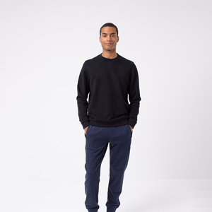 Sweat-shirt à col rond en molleton 100% coton pour homme, anti-boulochage, respirant, motif uni, décontracté, pull-over, logo personnalisé - Product Image 2