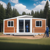 Maison conteneur pliable et extensible préfabriquée portable de 20 pieds, en panneaux sandwich d'acier, 2-3 chambres, maison préfabriquée mobile, hôtel