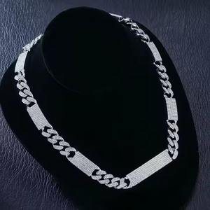 Collar de moissanita de alta calidad con cadena cubana de hip hop americano, hombre y mujer para ropa de oro rosa, proveedor indio directo - Product Image 3