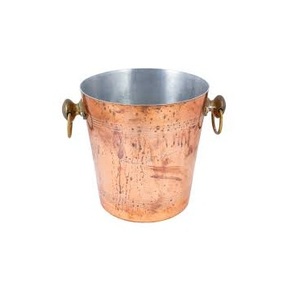 Barware Decoración Cobre y acero Cubo de hielo Acero inoxidable Antiguo Acabado Bar Accesorios Cobre Acabado Cubo de hielo - Product Image 1