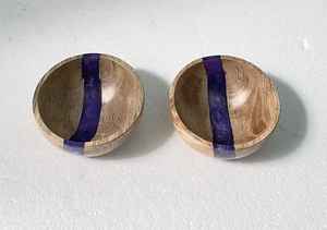 New Arrival <b>Colourful</b> American Style Wood <b>Resin</b> Polished Eco-Friendly Serving Bowl Stocked Home Use Wedding Dinnerware - Product Image 3