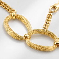 Ensemble collier et bracelet à maillons ovales géométriques, plaqué or, chaîne épaisse, bijoux tendance pour femmes, vente en gros