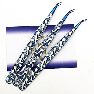 Pince à épiler en acier inoxydable avec logo personnalisé écologique et enduit de papier Extension de cils de sourcil volume de beauté pointe pointue - Product Image 2