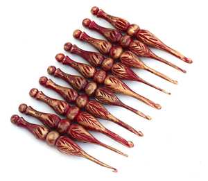 ชุดตะขอถักโครเชต์ไม้ชุดตะขอถักโครเชต์ไม้สีน้ำตาล10ชิ้น - Product Image 5