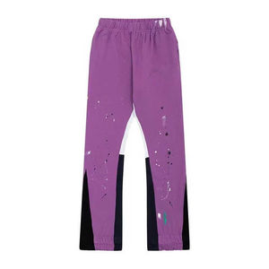 Pantalons de survêtement empilés à impression 3D personnalisée pour homme, pantalon à cordon de serrage, 100% coton, jogging en molleton français, pantalon empilé pour homme - Product Image 3