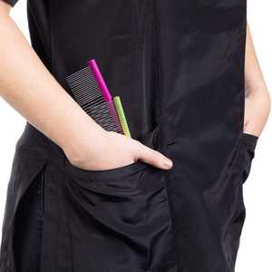 Tablier de toilettage pour animaux de compagnie unisexe, écologique, résistant à l'eau, en polyester, avec fermeture éclair, de haute qualité pour les toiletteurs - Product Image 4