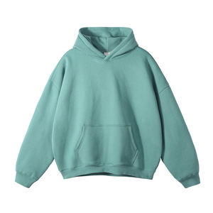 Pull à capuche uni XL de haute qualité à poignets côtelés capuche à cordon de serrage avec broderie personnalisée OEM ODM directement de l'usine polaire décontractée - Product Image 2