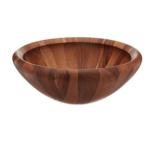 Cuenco redondo tallado respetuoso con el medio ambiente 100% de la mejor calidad con cuchara para pulir madera para uso doméstico y hotelero de menor costo - Product Image 6