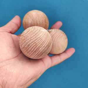 Handcrafted Natural Oak <b>Wooden</b> <b>Balls</b> Smooth Polished Decorative Spheres <b>for</b> <b>Crafts</b>, Home Decor & DIY Projects - Product Image 4
