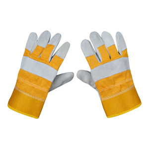 Gants de gréement en cuir fendu durables renforcés à une paume avec des gants de gréement en cuir robuste à une paume pour l'industrie - Product Image 3