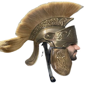 Armure médiévale Armure de casque en laiton pur Décor Armure Casque romain Bras en laiton Pièce d'exposition Décor de maison et de bureau Artisanat Calvin - Product Image 5