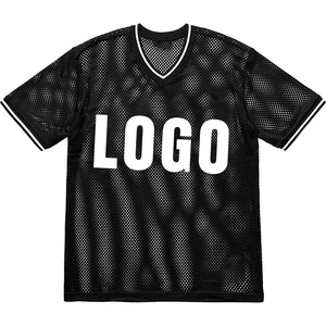 เสื้อยืดสตรีทสไตล์ลำลองระบายอากาศลำลองสำหรับผู้ชายทรงหลวมผ้าฝ้ายตาข่ายออกแบบได้ตามต้องการสำหรับฤดูร้อน - Product Image 2