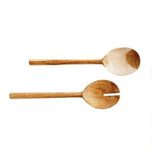 Juego de servidor de ensalada de madera hecho a mano Zowie de 2 piezas Utensilios de cocina únicos - Product Image 6