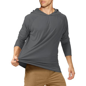 เสื้อมีฮู้ดแขนยาวน้ำหนักเบาสำหรับผู้ชายเสื้อแบบสวมศีรษะแห้งเร็วสำหรับใส่วิ่งยิมหรือสวมใส่สบายๆ - Product Image 2