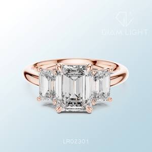 Anillo Exclusivo con Racimo de Esmeraldas, Claridad VS+, Color F, Certificado IGI, Hecho a Medida, Joyería Fina, Pieza Artesanal - Product Image 3