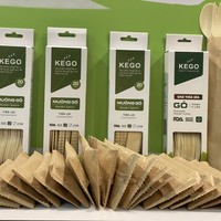 Cuchara, Tenedor y Cuchillo Desechables de Madera Kego, Madera de Abedul y Magnolia, Ecológicos, Biodegradables, con Logotipo Personalizado para Hoteles y Regalos