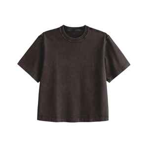 Wholesale <b>Crop</b> <b>Top</b> Boxy Fit <b>Men's</b> T-shirt Drop Shoulder Blank Cropped Length 100% Cotton Oversized Hombre t Shirt - Product Image 6