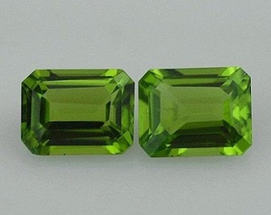 Export Quality Natural Green <b>Peridot</b> Faceted Octagon Cut Loose Semiprecious Birthstone Gemstone with Certificate GEMFORTE INC - Product Image 3