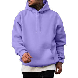 Sudaderas con capucha de algodón 100% para hombre, forro polar grueso de invierno de buena calidad, logotipo estampado personalizado, suministro ODM de peso pesado - Product Image 1