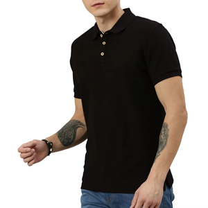 Polo de golf pour homme en coton à manches courtes, grande taille et grande hauteur, respirant, pour les sports de plein air en été - Product Image 1