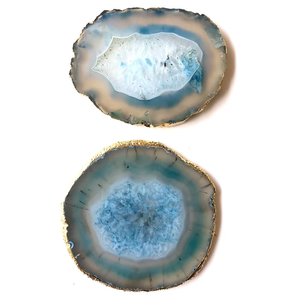 High Quality Premium Tableware Accessories Fresh Design Agate <b>Coaster</b> with <b>Gold</b> Electroplated Slice Wholesale Price - Product Image 5