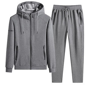 Hot Selling Trending Winter Streetwear Hooded 100% Cotton Full Sleeves Lightweight Quick Dry Solid <b>Plain</b> Color <b>Tracksuit</b> for Men - Product Image 5