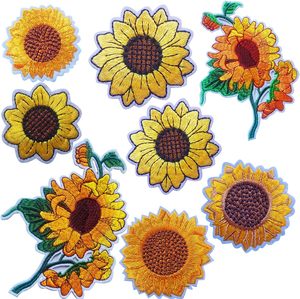 Parche de girasol para planchar, 10 piezas de parches bordados, parches de apliques de colores mezclados para ropa, chaquetas, mochilas, Vaqueros - Product Image 3